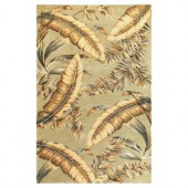 Kas Rugs Antique Ferns Green 8 ft. 6 in. x 11 ft. 6 in. Area Rug