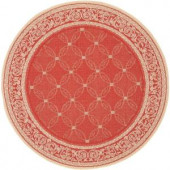 Safavieh Courtyard Red/Natural 5.3 ft. x 5.3 ft. Round Area Rug