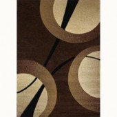 United Weavers Zaga Chocolate 5 ft. 3 in. x 7 ft. 6 in. Contemporary Area Rug