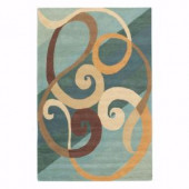 Home Decorators Collection Hypnotic Blue 9 ft. 6 in. x 13 ft. 6 in. Area Rug