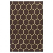 Kas Rugs Party Tiles Brown/Cream 7 ft. 6 in. x 9 ft. 6 in. Area Rug