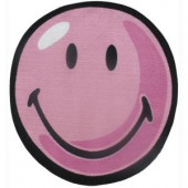 LA Rug Inc. Smiley Pink 39 in. Round Area Rug