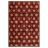 Kas Rugs Classic Panel Tabriz Red 3 ft. 3 in. x 4 ft. 11 in. Area Rug