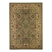 Kas Rugs Classic Kashan Green/Taupe 9 ft. 10 in. x 13 ft. 2 in. Area Rug