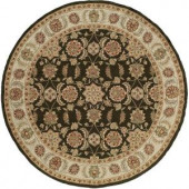 Momeni Terrace Folklore Olive Green 9 ft. Round All-Weather Patio Area Rug