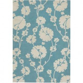 Chandra Amy Butler Blue/Ivory 5 ft. x 7 ft. 6 in. Indoor Area Rug