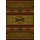 United Weavers Colorado Lodge Beige and Rust 7 ft. 10 in. x 10 ft. 6 in. Area Rug