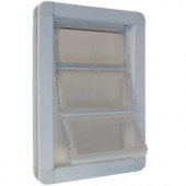 Ideal Pet 6.625 in. x 11.25 in. Medium Premium Draft Stopper Aluminum Frame Door with Flexible Hard Flap