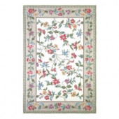 Kas Rugs Morning Vines Ivory 3 ft. 6 in. x 5 ft. 6 in. Area Rug