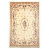 Kas Rugs Classy Aubusson Ivory 5 ft. 3 in. x 8 ft. Area Rug