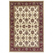 Kas Rugs Traditional Kashan Ivory/Red 5 ft. 3 in. x 7 ft. 7 in. Area Rug