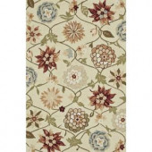 Loloi Rugs Summerton Life Style Collection Ivory Floral 7 ft. 6 in. x 9 ft. 6 in. Area Rug