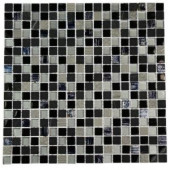 Splashback Tile Metallic Blend 12 in. x 12 in. Marble And Glass Mosaic Floor and Wall Tile