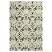 Kas Rugs Intricate Flare Ivory/Black 3 ft. 3 in. x 5 ft. 3 in. Area Rug