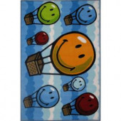 LA Rug Inc. SmileyHot Air Balloon Multi Colored 19 in. x 19 in. Accent Rug