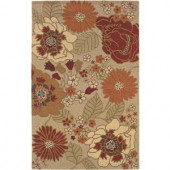 LR Resources Transitional Beige Rectangle 5 ft. x 7 ft. 9 in.Plush Indoor Area Rug
