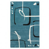 Home Decorators Collection Fragment Aegan Blue 9 ft. 6 in. x 13 ft. 6 in. Area Rug