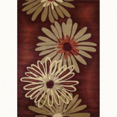 United Weavers Dahlia Terracotta 5 ft. 3 in. x 7 ft. 6 in. Contemporary Area Rug