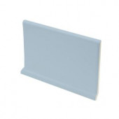 U.S. Ceramic Tile Color Collection Bright Wedgewood 4 in. x 6 in. Ceramic Cove Base Wall Tile