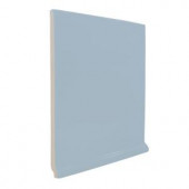 U.S. Ceramic Tile Color Collection Bright Wedgewood 6 in. x 6 in. Ceramic Stackable Left Cove Base Corner Wall Tile