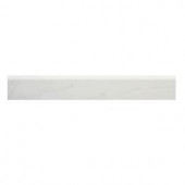 U.S. Ceramic Tile Carrara Blanco 3 in. x 12 in Glazed Floor Trim