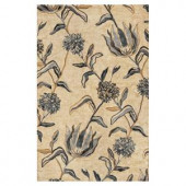 Kas Rugs Flowers at Dusk Ivory 5 ft. x 8 ft. Area Rug