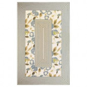 Kas Rugs Casual Floral Ivory/Blue 3 ft. 3 in. x 5 ft. 3 in. Area Rug