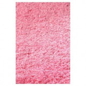 Kas Rugs Cushy Shag Hot Pink 2 ft. 3 in. x 3 ft. 9 in. Area Rug