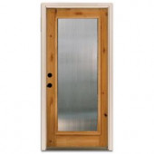 Steves & Sons Reed Full Lite Prefinished Knotty Alder Wood Entry Door