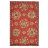 Home Decorators Collection Bianca Red 2 ft. 6 in. x 12 ft. Area Rug