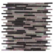 Splashback Tile Matchstix Stir Crazy 10 in. x 11 in. Glass Floor and Wall Tile