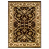LR Resources Traditional Design with Brown and Cream swirls. It is 7 ft. 9 in. x 9 ft. 9 in. and it is a Plush Indoor Area Rug