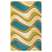 Kas Rugs Soothing Waves Lime 5 ft. x 8 ft. Area Rug