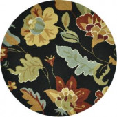 Loloi Rugs Summerton Life Style Collection Black Multi 3 ft. Round Area Rug