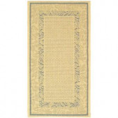 Safavieh Courtyard Natural/Blue 5.3 ft. x 7.6 ft. Area Rug