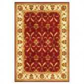 Kas Rugs State of Honor Red/Ivory 7 ft. 10 in. x 9 ft. 10 in. Area Rug