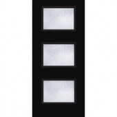 Builder's Choice 3 Lite Clear Glass Painted Fiberglass Inkwell Entry Door with Brickmould