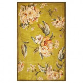 Kas Rugs Floral Perfection Pistachio 8 ft. 6 in. x 11 ft. 6 in. Area Rug