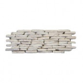 Solistone Standing Pebbles Pavilion 4 in. x 12 in. Stone Pebble Mosaic Marble Wall Tile (5 sq. ft. / case)
