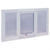Ideal Pet Products 7.5 in. x 10.5 in. Medium Chubby Cat Plastic Pet Door for Installation Into 36 in. Wide Sash Window