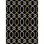 Tayse Rugs Metro Black 5 ft. 3 in. x 7 ft. 3 in. Contemporary Area Rug