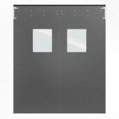 Aleco ImpacDor Optima 1/4 in. x 72 in. x 84 in. Single-Ply Light Gray Impact Door