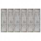 16 in. x 4 in. Tundra Beveled Marble Wall Tile (10.56 sq. ft. / case)