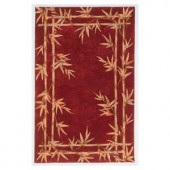 Kas Rugs Bamboo Screen Red 7 ft. 9 in. x 9 ft. 6 in. Area Rug
