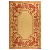 Safavieh Courtyard Natural/Red 6 ft. 7 in. x 9 ft. 6 in. Area Rug
