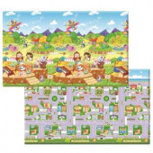 Dwinguler 4 ft. 6 in. x 7 ft. 6 in. Animal Orchestra Play Mat
