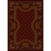 United Weavers Kelsey Burgundy 7 ft. 10 in. x 10 ft. 6 in. Traditional Area Rug