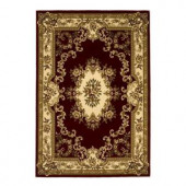 Kas Rugs Aubusson Red/Ivory 7 ft. 7 in. x 10 ft. 10 in. Area Rug