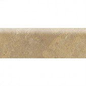 Daltile Sandalo Raffia Noce 2 in. x 6 in. Ceramic Radius Bullnose Wall Tile