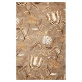 Kas Rugs Flowers at Dusk Silver 2 ft. 6 in. x 4 ft. 2 in. Area Rug